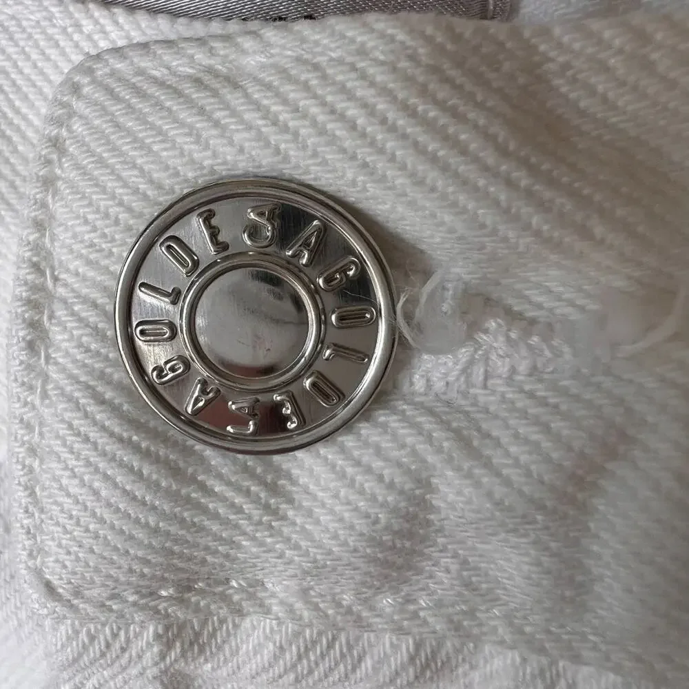 Revolve Agolde Jeans Womens Size 25 White 90's Fit Button Fly Destroyed Detail